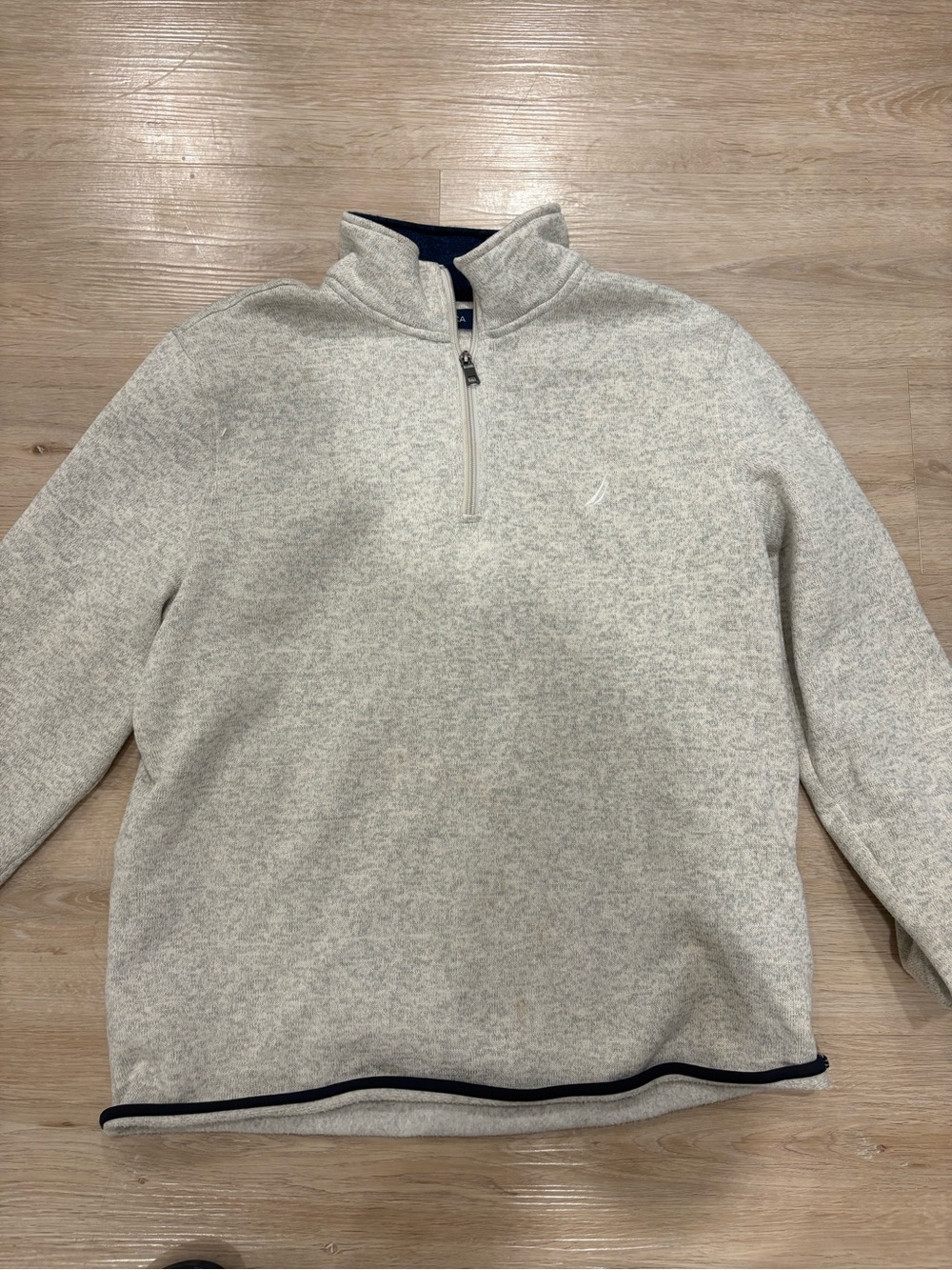 Nautica Men's Quarter-Zip Heather Gray Sweater